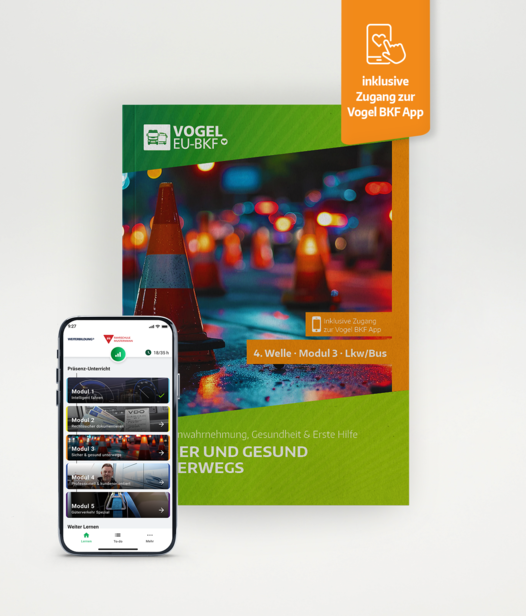 Teilnehmerheft Modul 3 und Vogel BKF App